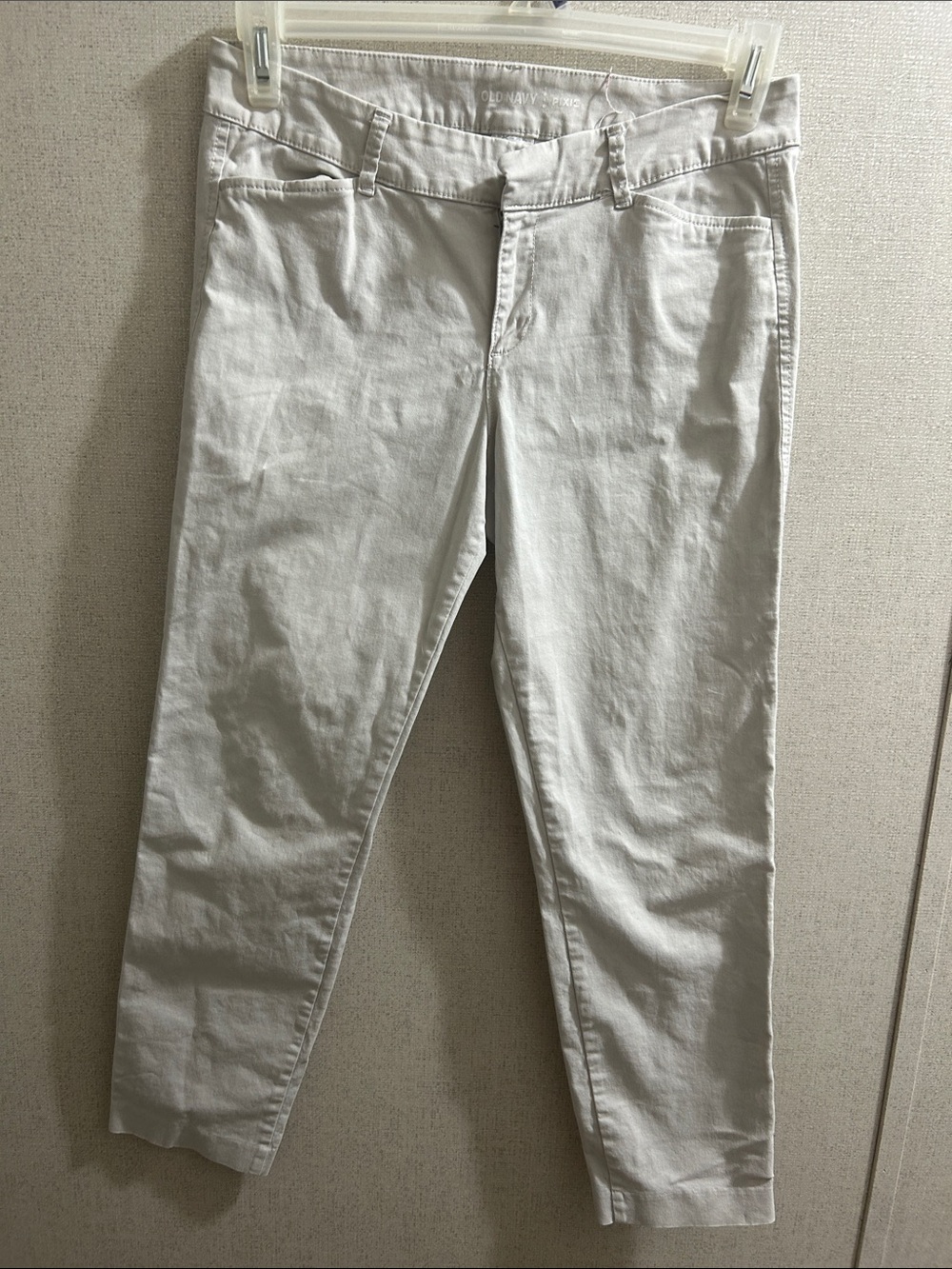 Old Navy White Ankle Straight-Leg Jeans